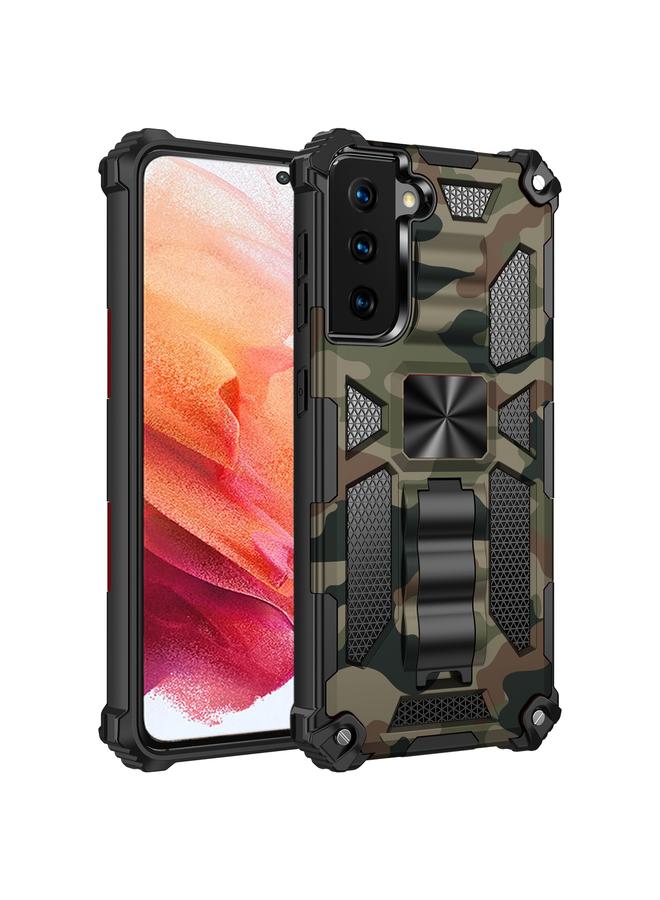 اس-توب جراب لهاتف Samsung Galaxy S21 5G، جراب واقٍ مغناطيسي مقاوم للصدمات مصنوع من مادة TPU + PC مع حامل - Image 1