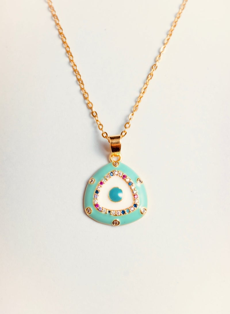 قلادة باندلت عين الحارس الأنيقة، قلادة مطلية بالذهب - Image 1