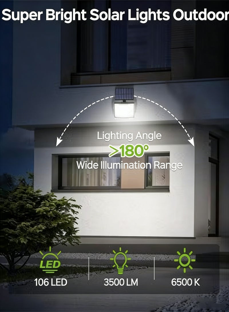 Bukela Solar Outdoor Lights Solar Panel, 3500LM LED Flood Lights with 16.4 Ft Cable, Remote Control Solar Motion Sensor Lights with 3 Modes, Solar Powered Security Lights for Outside Patio, Yard, Garage - Image 5