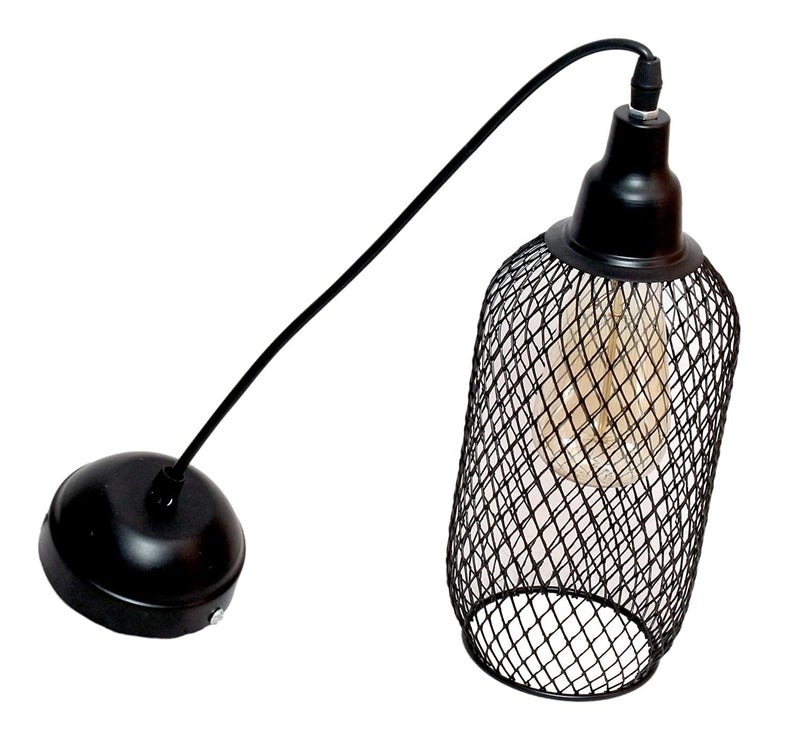 kinis Traditional Bottle Decorative Hanging Lamp/Pendant Lamp/Ceiling Light to Décor Home/Living Room/Bedroom/Office/Dining/Cafe/Restaurants, Black (Pack of 1, with Bulb) - Image 2