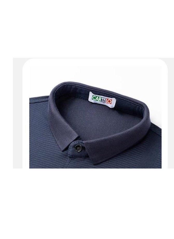 CARTELO Men's Loose And Breathable Short Sleeved T-Shirt Polo Shirt  - Image 3