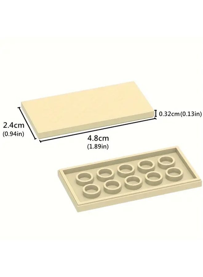 Ice Blue Building Blocks Set 9pcs 3x6 Low Wall Flat Plate Bricks ABS Plastic Farm Garden Architectural Scenery - Image 3