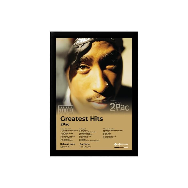 BLINKART BLINKART 2PACGreatest Hits Popular Music Album Hanging Wall Photo Frames 13x10 inch Decoration For Home Bedroom Living Room Aesthetics Artworks Spotify Song Link QR Code With Photo Frame 