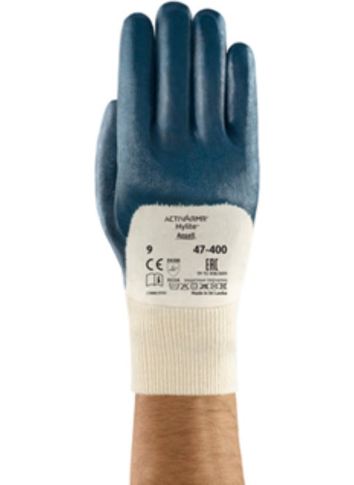 Ansell Activarmr Hylite 47-400 3/4 Nitrile Coated Work Gloves  - Image 2