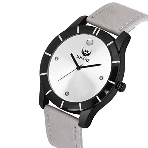 LORENZ Analog Silver Dial Watch & Grey Wallet Combo for Men- CM-3034WL-25 - Image 4