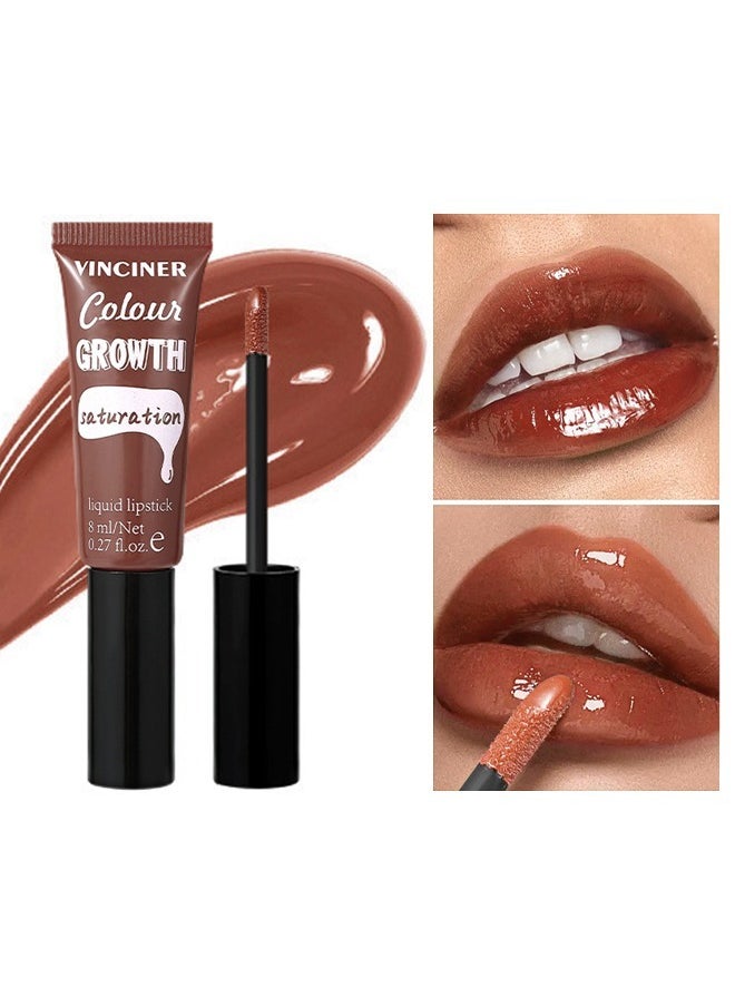 VINCINER - Saturation Liquid Lipstick-Hydrating Moisturizing Long Lasting High Glossy Jelly Lip Stain Super Gloss Balm Oil #03 - Image 1