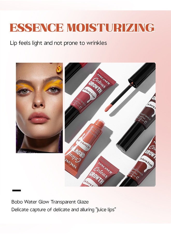 VINCINER - Saturation Liquid Lipstick-Hydrating Moisturizing Long Lasting High Glossy Jelly Lip Stain Super Gloss Balm Oil #03 - Image 1