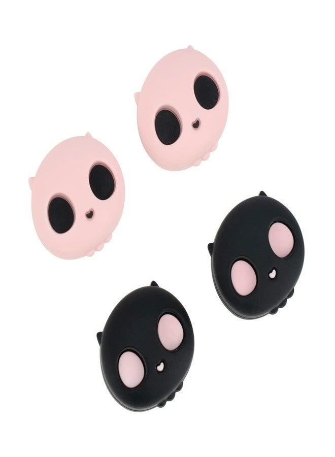 GeekShare Cute Thumb Grip Caps for PS5 Controller, Thumbsticks Cover Set Compatible with Switch Pro Controller and PS4 PS5 Controller, 4Pcs - Pink Skull - Image 1