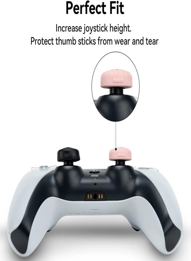 GeekShare Cute Thumb Grip Caps for PS5 Controller, Thumbsticks Cover Set Compatible with Switch Pro Controller and PS4 PS5 Controller, 4Pcs - Pink Skull - Image 4