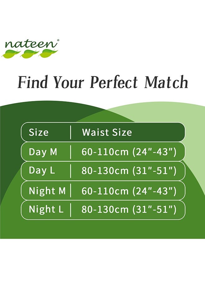nateen حفاضات هوسبين للكبار، سراويل ليلية لسلس البول، كبيرة، مقاس الخصر 80-130 سم، 80 قطعة سحب للبالغين، مع حزام خصر مرن 360 درجة، مقاس فائق النعومة  - Image 4