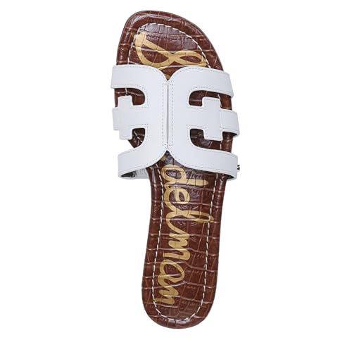 Sam Edelman Women’s Bay Classic Slide Sandal, Bright White Vaquero Saddle Leather,5.5 - Image 4