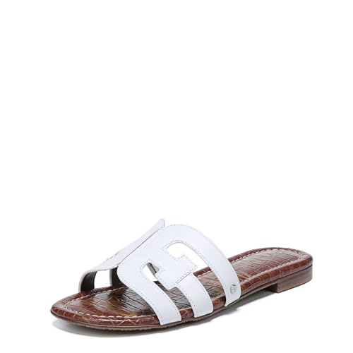 Sam Edelman Women’s Bay Classic Slide Sandal, Bright White Vaquero Saddle Leather,5.5 - Image 2