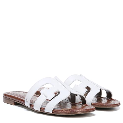 Sam Edelman Women’s Bay Classic Slide Sandal, Bright White Vaquero Saddle Leather,5.5 - Image 3
