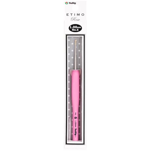 Tulip Needle Company TEL-06E Etimo Rose Steel Crochet Hook-Size 6/1.0mm - Image 1