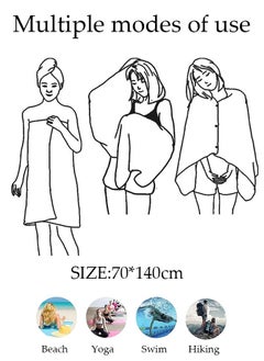 DUNISO Wearable Bath Towel,Women's Soft & Comfortable Body Wrap Button Design,Super Absorbent Water to Quick Drying Body Spring Summer Bath Towel for Women  - Image 3