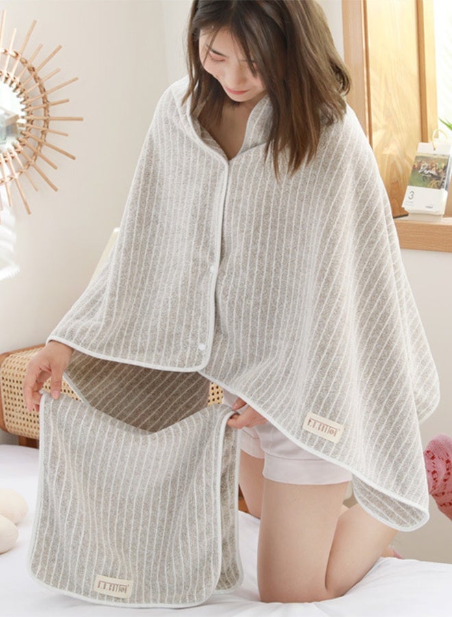 DUNISO Wearable Bath Towel,Women's Soft & Comfortable Body Wrap Button Design,Super Absorbent Water to Quick Drying Body Spring Summer Bath Towel for Women - Image 4