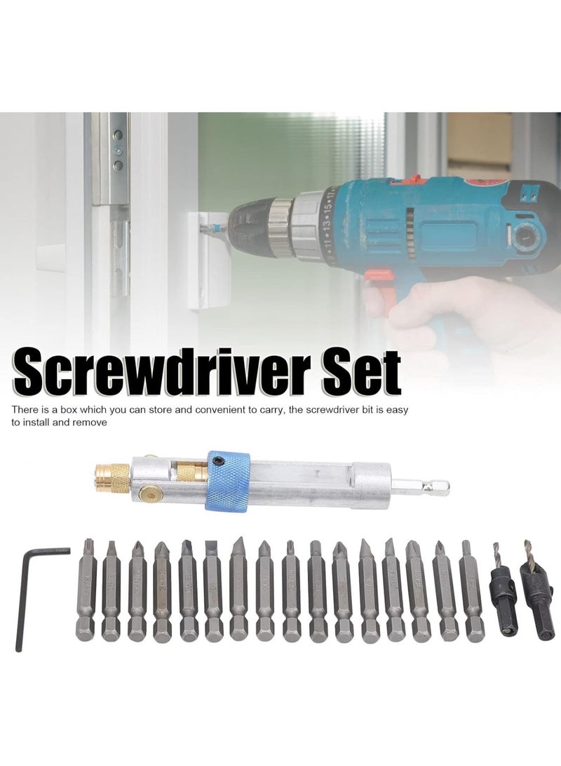 GGOOT Screwdriver Bit Set, High Speed Steel Bits Cross or Slot Countersunk Drill Hardware Tool for Household Maintenance and Repair  - Image 2