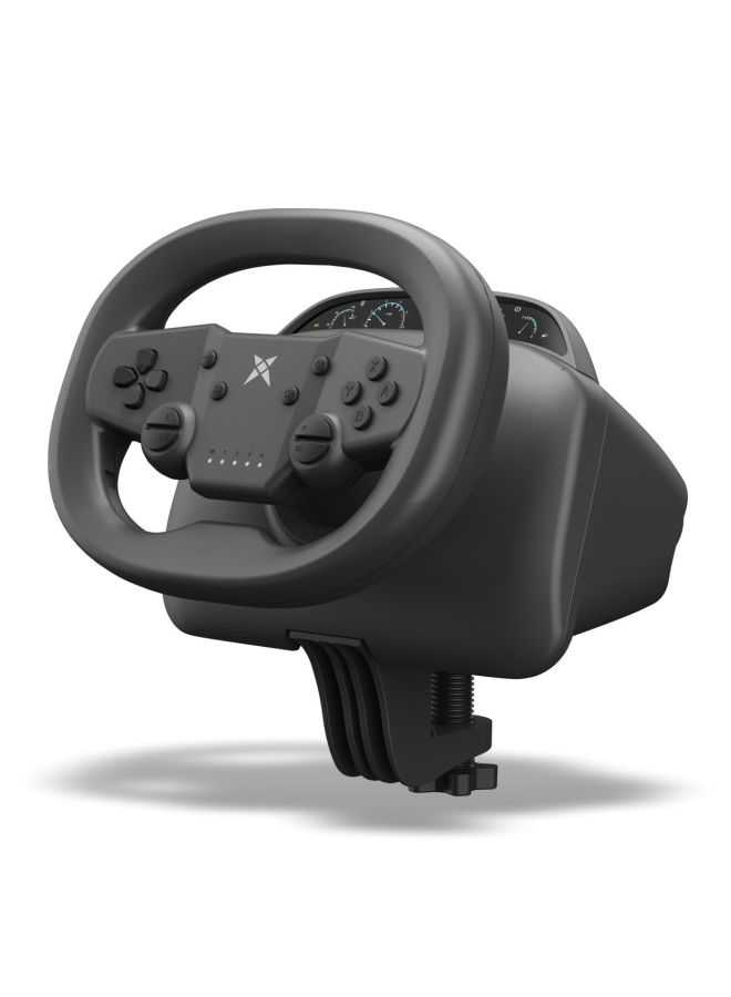 DOYO Wireless Bluetooth Game Steering Wheel Mario Switch Game Racing Steering Wheel-Product Color:Black With Pedals  - Image 4