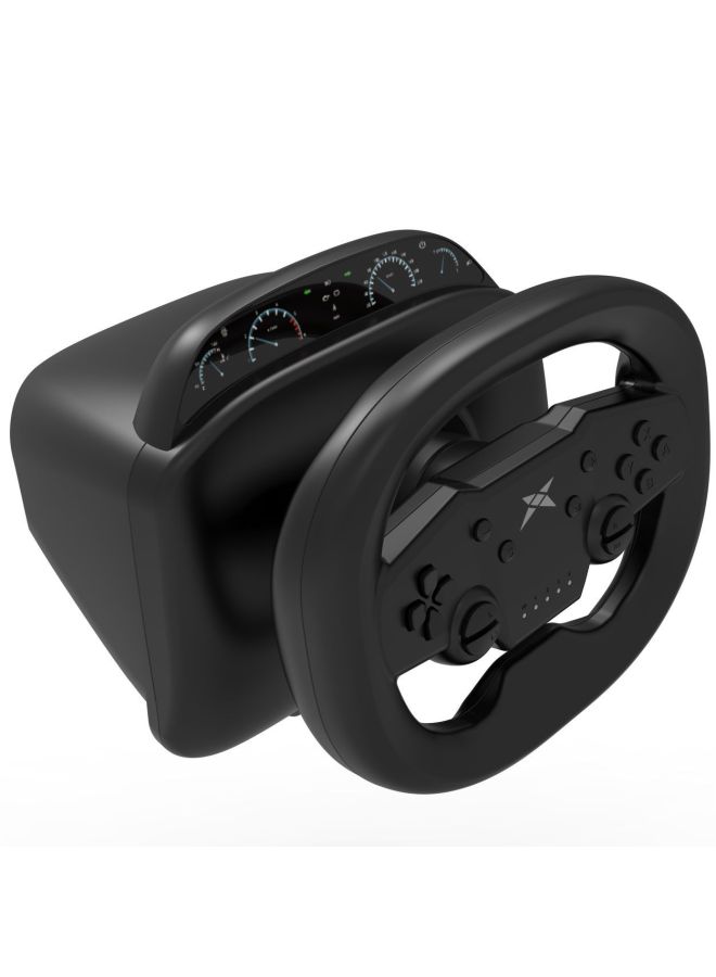 DOYO Wireless Bluetooth Game Steering Wheel Mario Switch Game Racing Steering Wheel-Product Color:Black With Pedals  - Image 5