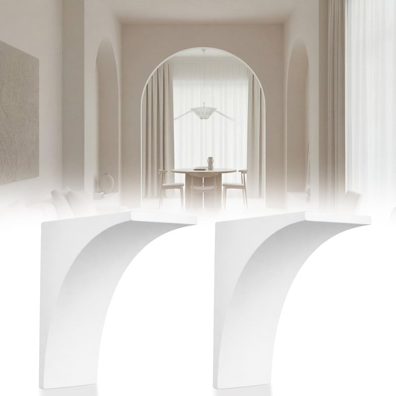 Nuanchu 2 Pcs Rounded Doorway Arch Kit 3D DIY Interior Doorway Precurved Drywall Full Half Circle Top Round Arch Kit 9"x 9"x 3.5" Easy to Add Rounded Corners to Any Opening for Interior Decoration - Image 1