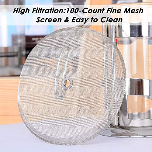findTop 4 Pack French Press Replacement Filter Screen, findTop 4 Inch Stainless Steel Mesh Replacements for 1000 ml / 34 oz / 8 cup French Press - Image 5
