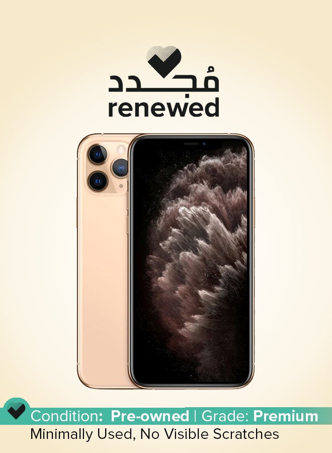 ابل  مُجدد - آيفون 11 برو مع فيس تايم بسعة داخلية 64 جيجابايت يدعم تقنية 4G LTE ذهبي - النسخة العالمية - Image 1