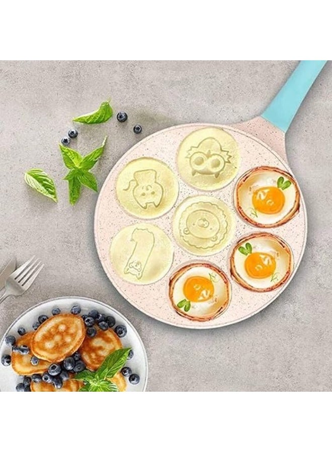 Non-stick Pancake Mold 7-hole Breakfast Pan Multi-function Egg Frying Pan Mold - Image 5