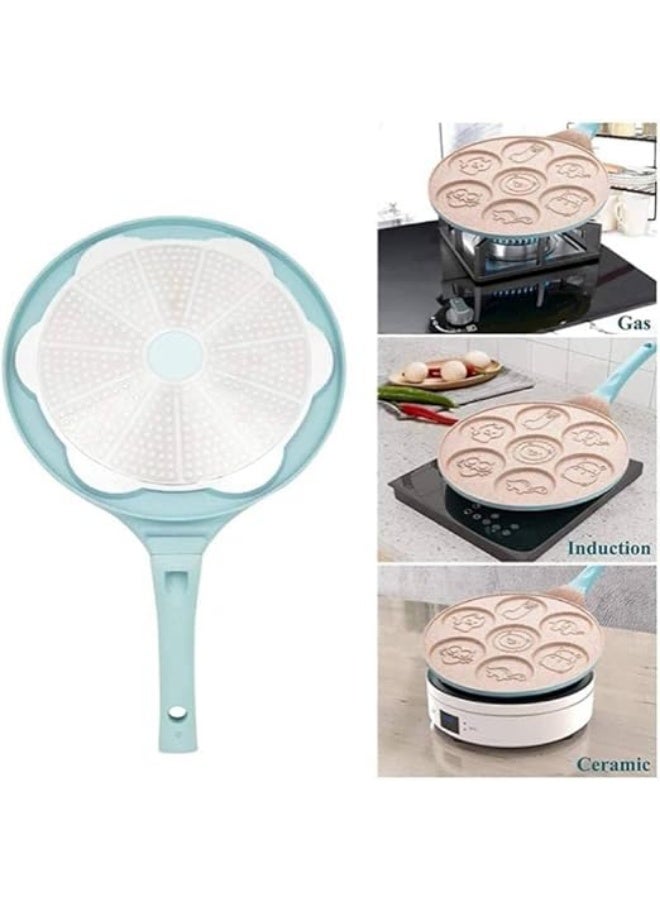 Non-stick Pancake Mold 7-hole Breakfast Pan Multi-function Egg Frying Pan Mold - Image 3
