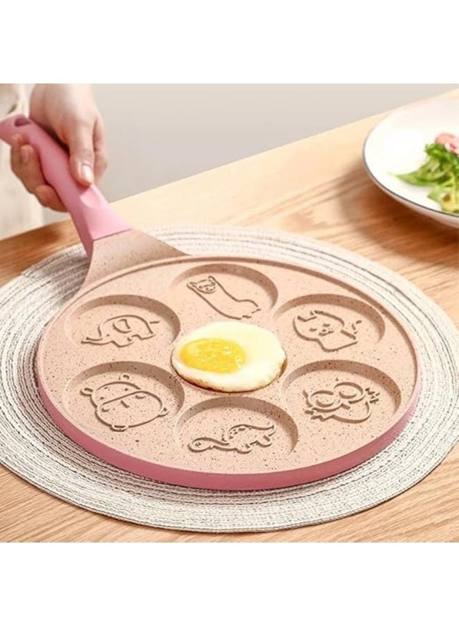Non-stick Pancake Mold 7-hole Breakfast Pan Multi-function Egg Frying Pan Mold - Image 4