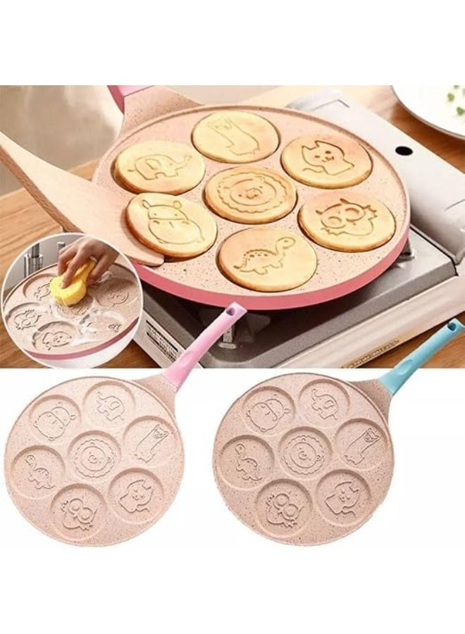 Non-stick Pancake Mold 7-hole Breakfast Pan Multi-function Egg Frying Pan Mold - Image 2