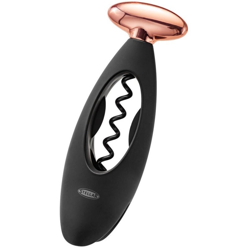 Stellar Copper Finish Deluxe Corkscrew Wine Opener Softgrip NonSlip Handles Fully Guaranteed