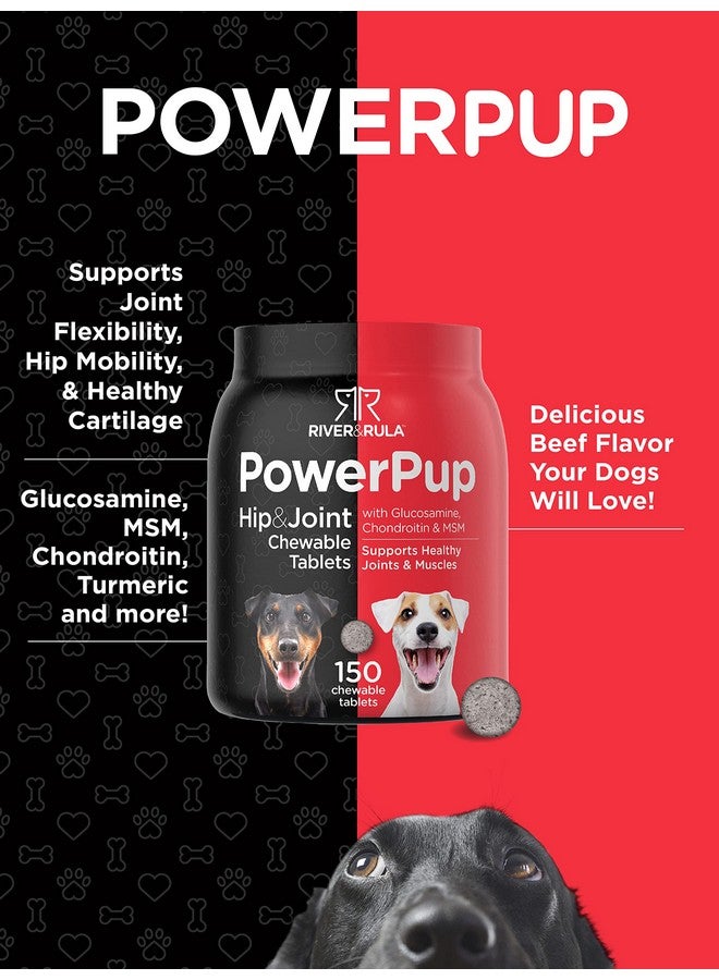 Horbäach Glucosamine for Dogs | 150 Chews | Hip and Joint Supplement for Dogs | Glucosamine, Chondroitin, MSM, Turmeric and More | Non-GMO & Gluten Free | by River & RULA - Image 3