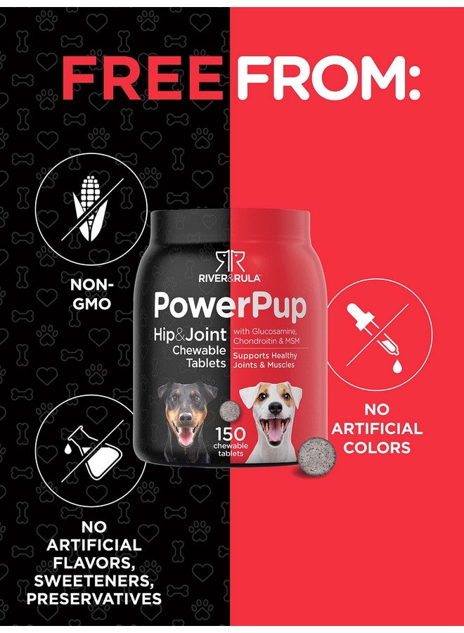 Horbäach Glucosamine for Dogs | 150 Chews | Hip and Joint Supplement for Dogs | Glucosamine, Chondroitin, MSM, Turmeric and More | Non-GMO & Gluten Free | by River & RULA - Image 4