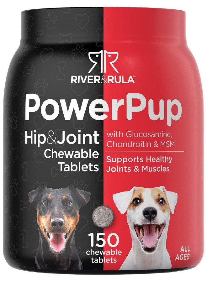 Horbäach Glucosamine for Dogs | 150 Chews | Hip and Joint Supplement for Dogs | Glucosamine, Chondroitin, MSM, Turmeric and More | Non-GMO & Gluten Free | by River & RULA - Image 1
