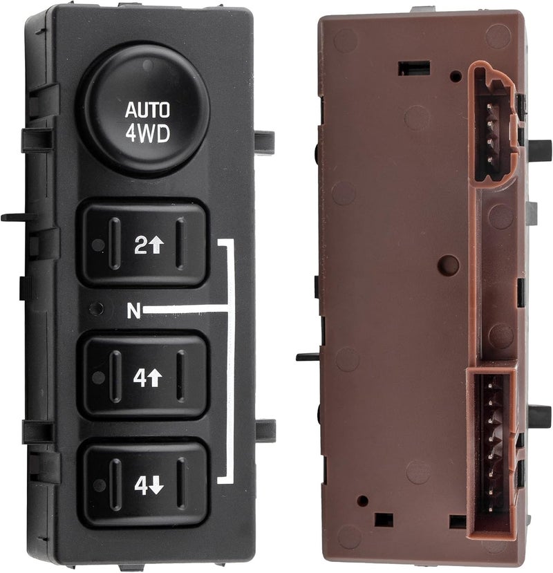 Boxi 4WD 4-Wheel Drive Switch with Auto 4WD Button Fits for Cadillac Escalade 2006-2007 / for Chevy Avalanche Silverado Suburban Tahoe/for GMC Yukon XL Sierra 2003-2007 | Replaces 15136039 15164520 - Image 1