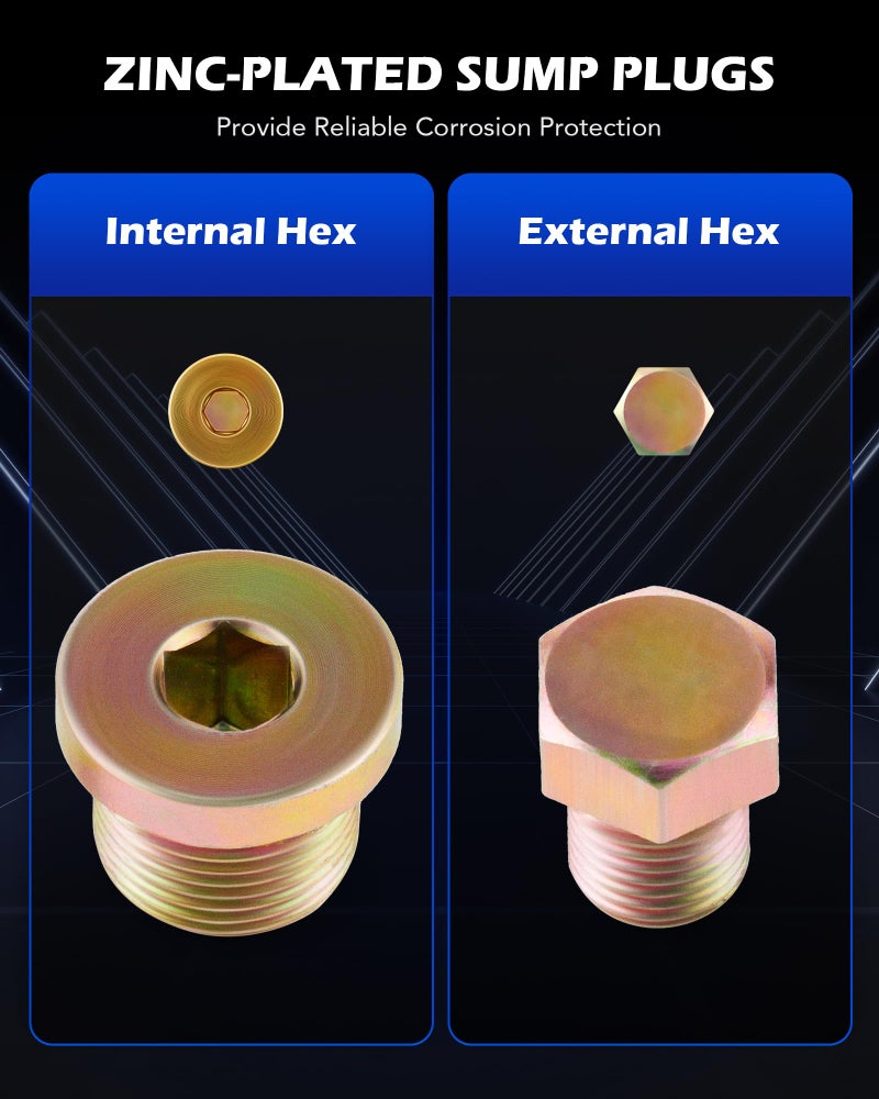 Orion Motor Tech مجموعة إصلاح صمامات تصريف الزيت من أوريون موتور تك 150 قطعة بأحجام M13 وM15 وM17 وM20 وM22، مجموعة إصلاح خيوط صينية الزيت المترية مع غسالات ضغط، خيوط، صمامات تصريف وحقيبة حمل، أدوات إعادة الخيوط - Image 5