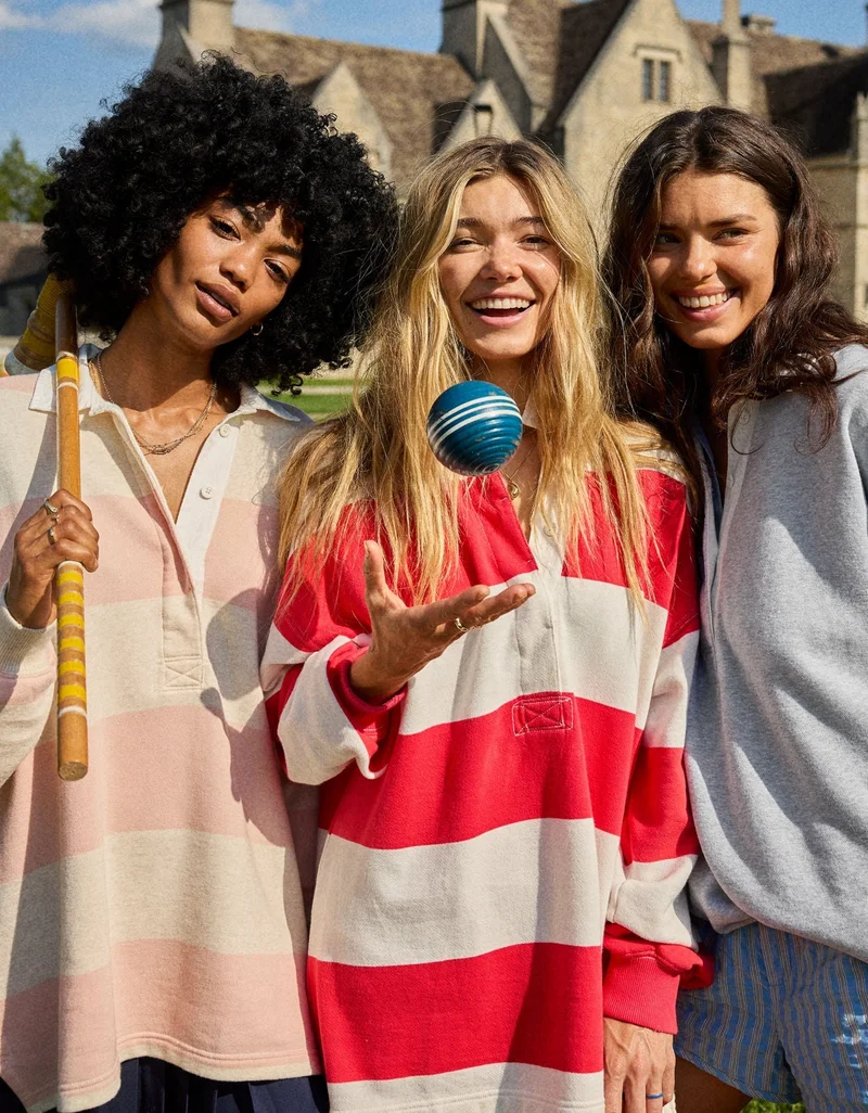 Aerie Aerie Prep Rally Rugby Sweatshirt