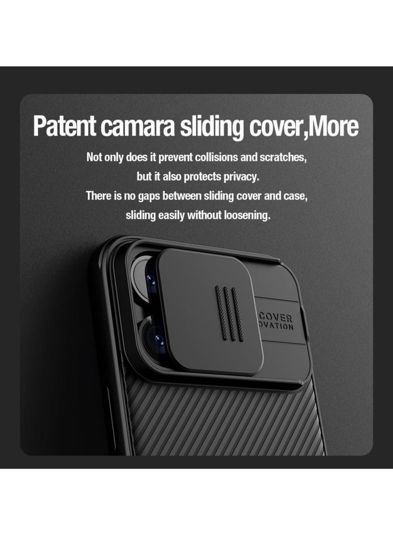 Nillkin iPhone 15 Pro Max Case, Slide Camera Case Design, 360° Full Body Coverage Shockproof Phone Cover, Anti-Fall Anti-Scratch Anti-fingerprint Protective Case for Apple iPhone 15 Pro Max (Black) - Image 3