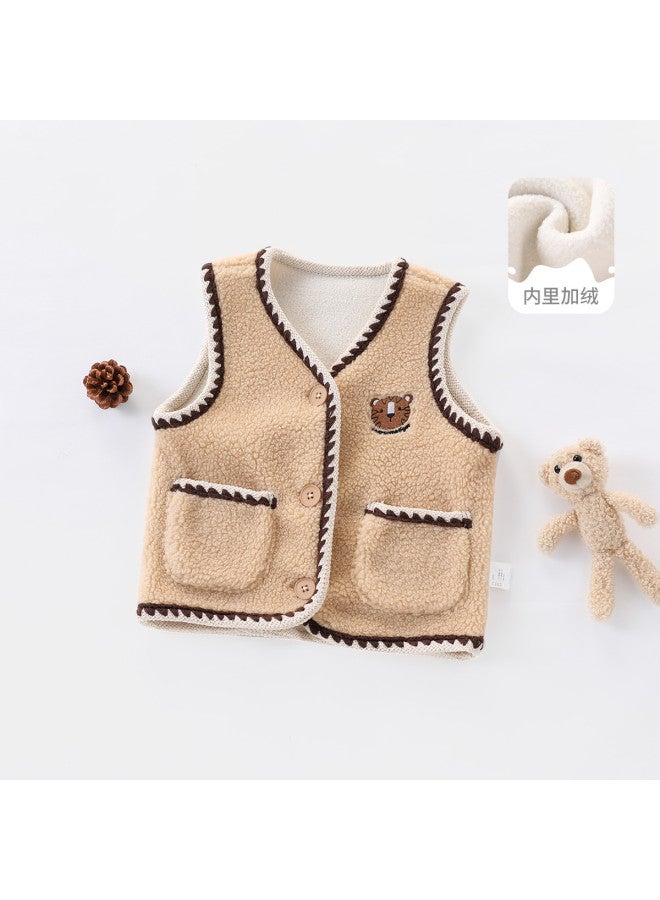 Children's Wear Baby Autumn Winter Thickened Vest Boys Girls Toddlers Stylish Little Jacket - Image 4