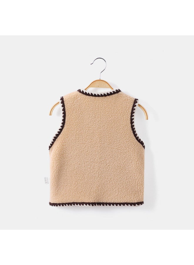 Children's Wear Baby Autumn Winter Thickened Vest Boys Girls Toddlers Stylish Little Jacket - Image 3