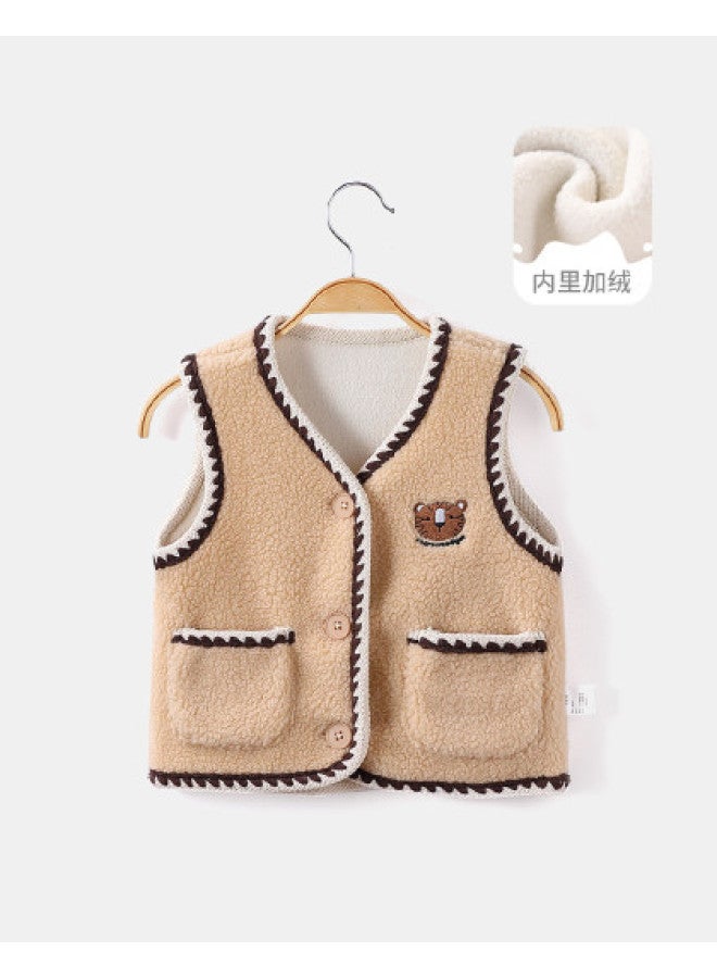 Children's Wear Baby Autumn Winter Thickened Vest Boys Girls Toddlers Stylish Little Jacket - Image 1