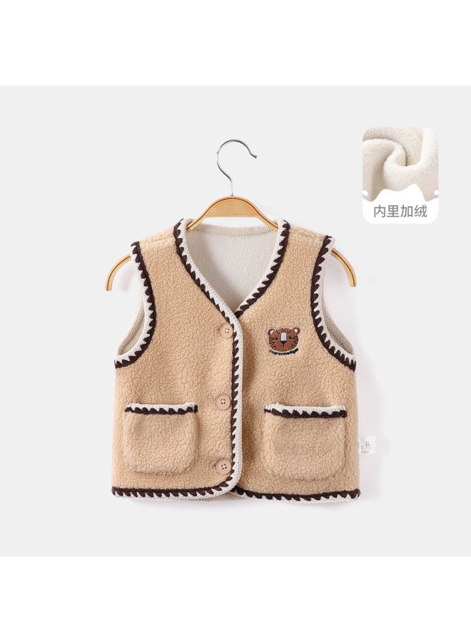 Children's Wear Baby Autumn Winter Thickened Vest Boys Girls Toddlers Stylish Little Jacket - Image 2