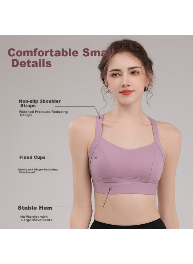 LANG SHA Langsha Women's High-impact Sports Bra, Shockproof, Push-up, Anti-sagging, Side Breast Control, Beautiful Back Yoga Tank Top - Image 3