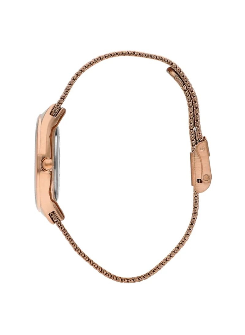Lee Cooper Lee Cooper Women's Y120F1 Movement Watch, Analog Display and Mesh Strap - LC07862.430, Rose Gold