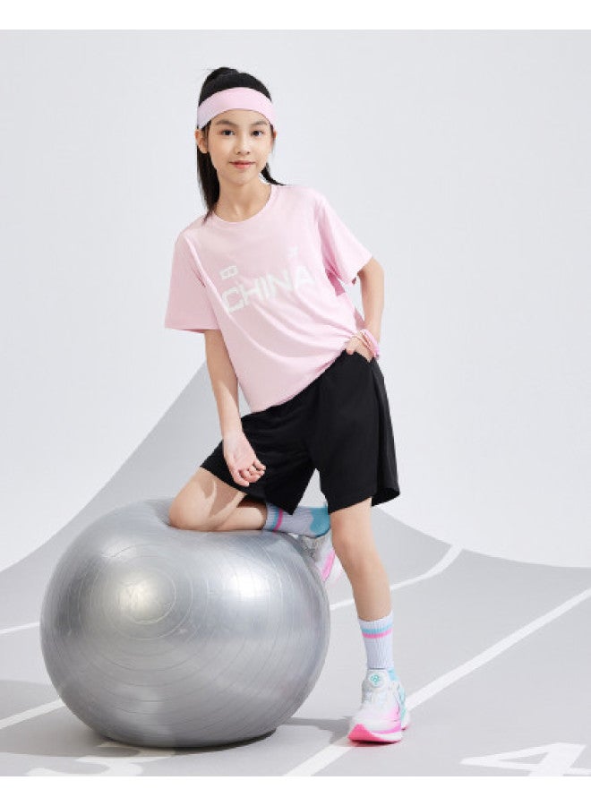 إكستيب Children's مريح ومنفس Unisex مقاس واحد 2025 New قصير الأكمام محبوك Xtep Kids Wear - Image 1