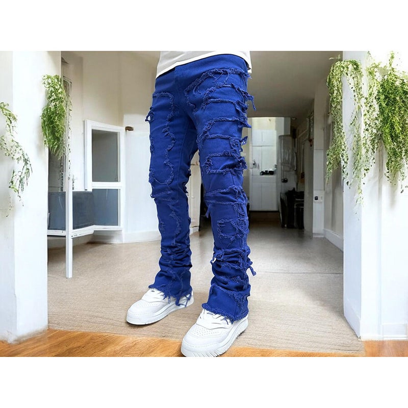 Unisex Classic Denim Jeans Loose Fit Daily Outdoor Wear - Image 4