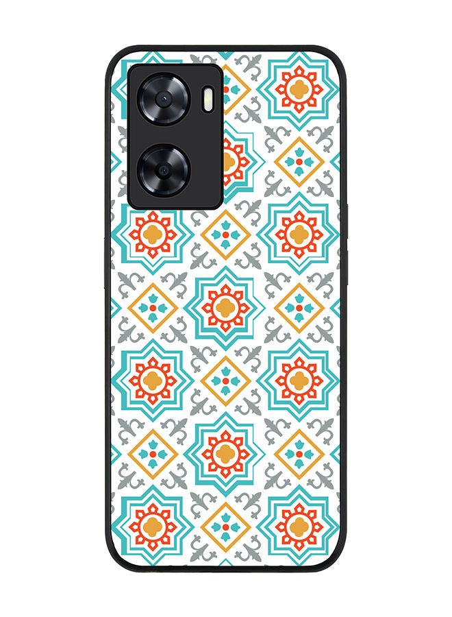 Stylizedd Rugged Black edge case for Oppo A57 4G/Oppo A77 4G/Oppo A77s Slim fit Soft Case Flexible Rubber Edges Anti Drop TPU Gel Thin Cover - Moroccan Mosaic - Image 1