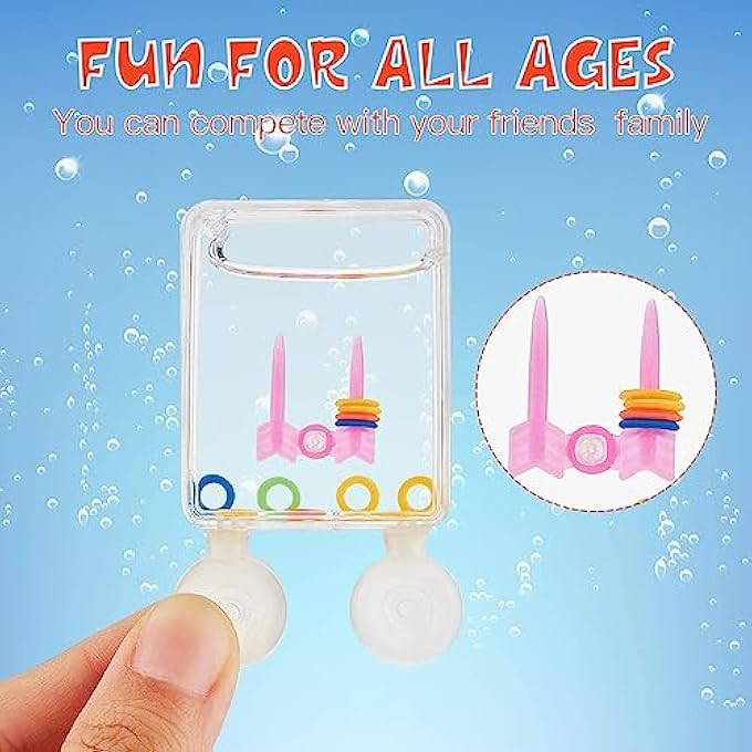 24 PCS WATER RING GAME COLORFUL HANDHELD PHONE GAME WATER RING TOSS HANDHELD GAME FUN,PARTY FAVORS GOODIE BAG STUFFERS, BULK TOYS FOR CLASSROOM PRIZES BIRTHDAYS GIFT BOYS AND GIRLS - Image 3