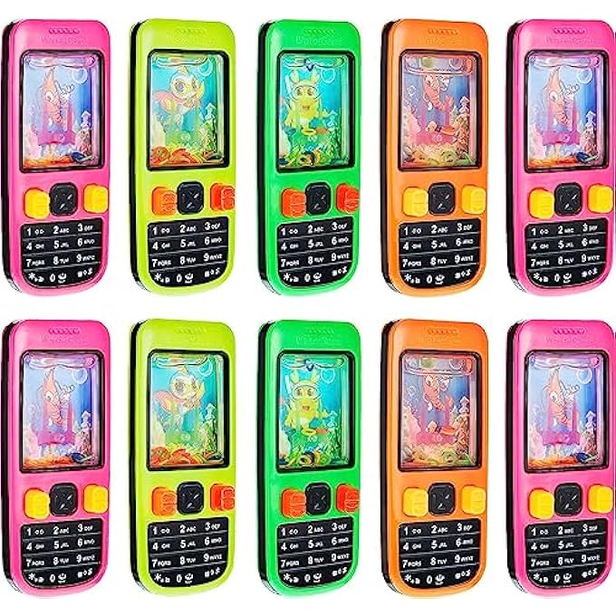 24 PCS WATER RING GAME COLORFUL HANDHELD PHONE GAME WATER RING TOSS HANDHELD GAME FUN,PARTY FAVORS GOODIE BAG STUFFERS, BULK TOYS FOR CLASSROOM PRIZES BIRTHDAYS GIFT BOYS AND GIRLS - Image 1