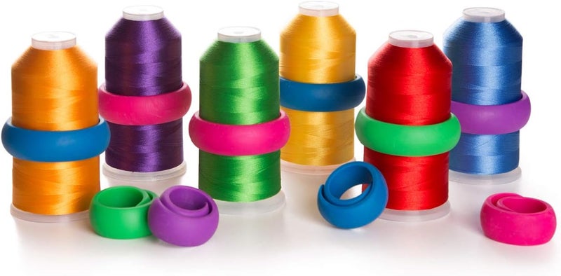 Embroidex 24 Quilting/Embroidery/Sewing Machine Thread Spools/Cone Thread Savers for Large 3000 & 5000 Threads - Mess Free Thread Spool Prevent Thread Unwinding No Loose Ends or Thread Tails - Image 3